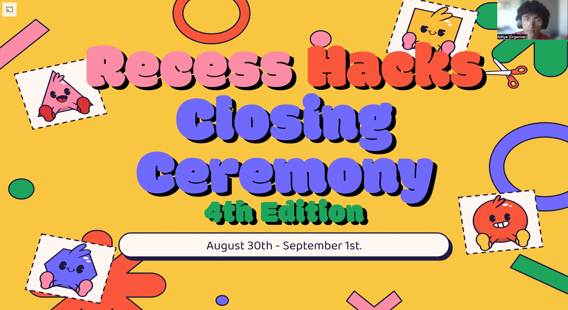 AD At Recess Hacks Closing Ceremony